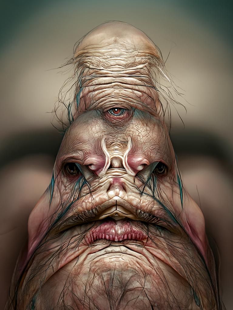 Biopunk Necrotic Eldritch Portrait in Cybernetic Style