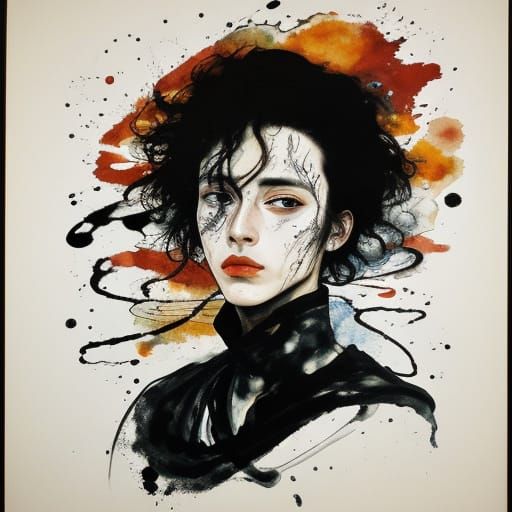 Abstract Expressionist Water Splash Art