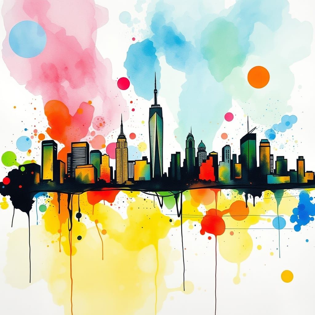 New York City skyline cityscape