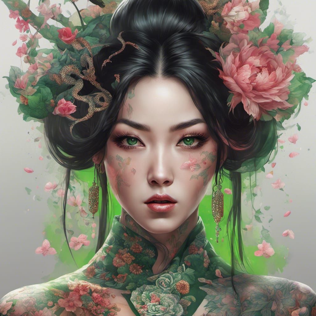 Stunning Yakuza Geisha Portrait in 8K