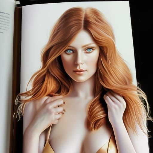 Ethereal Ginger Beauty in Detailed Digital Art