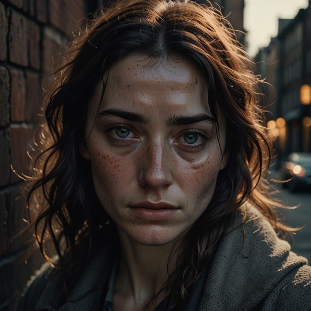 Heartbroken Beauty in Cinematic Style