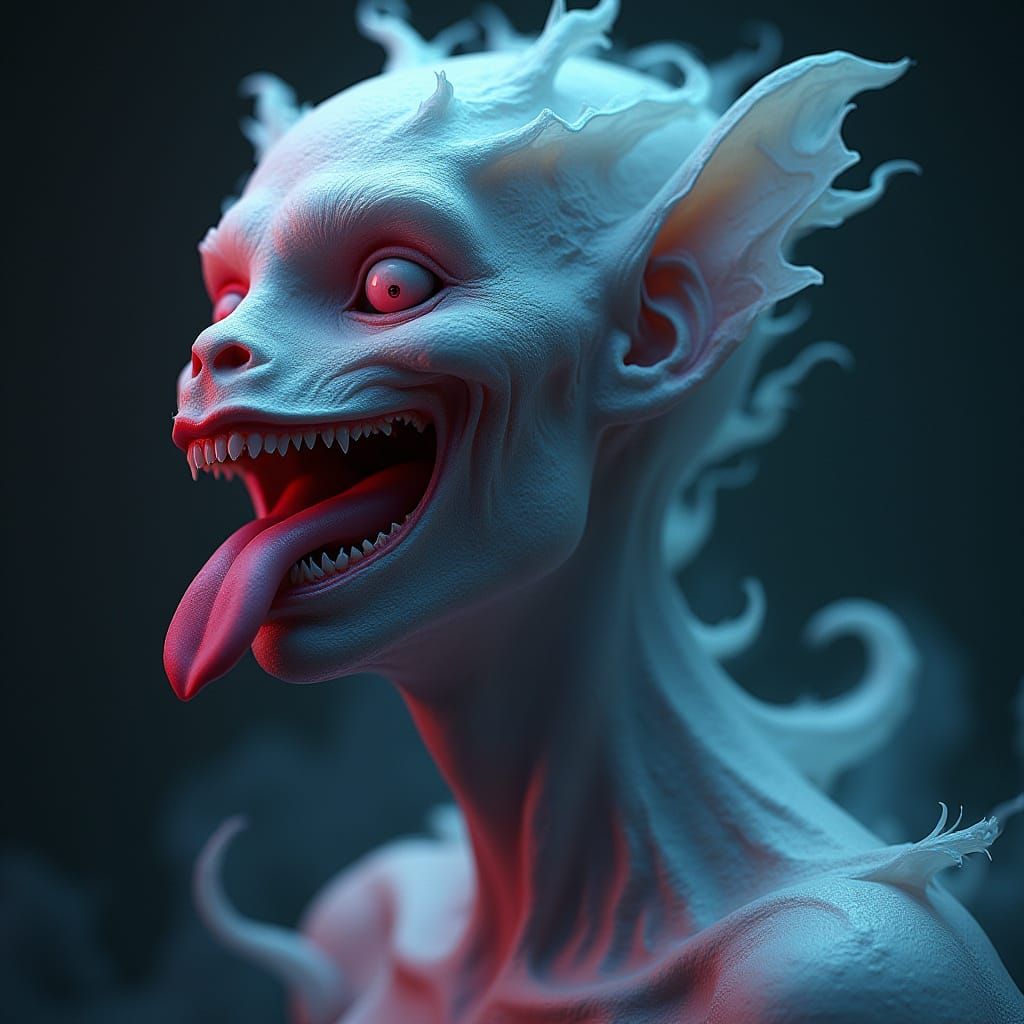 Beautiful Ghost Portrait in Dark Fantasy Style