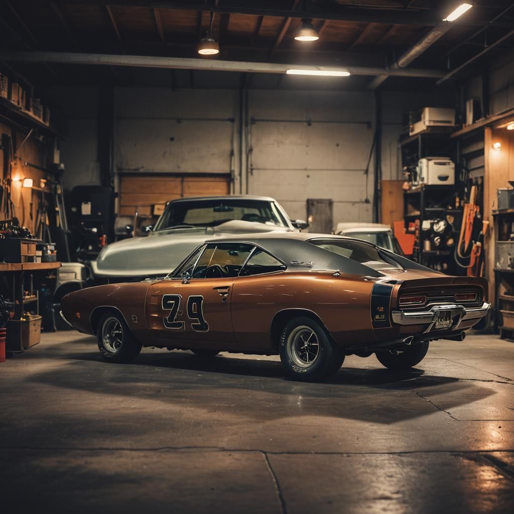 1969 Dodge Charger Daytona Portrait: Automotive Art