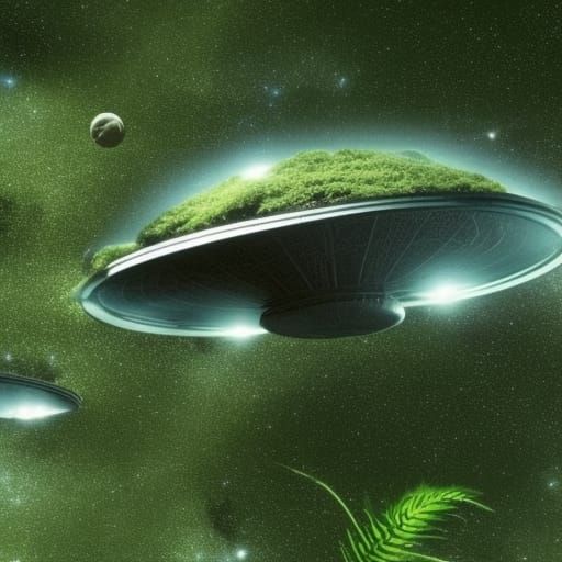 Alien Spaceships Camouflaged in Earth Ecosystem