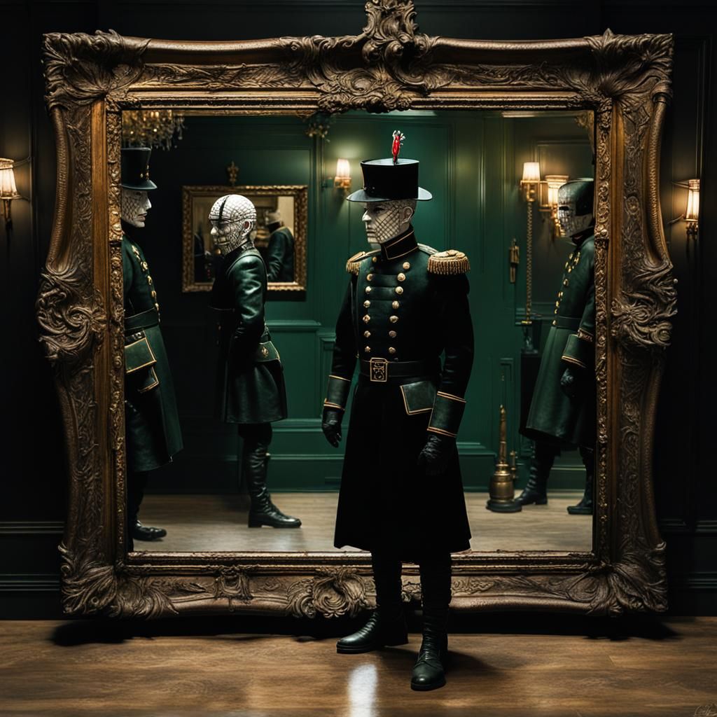 Pinhead's Reflection: A Hellraiser Portrait