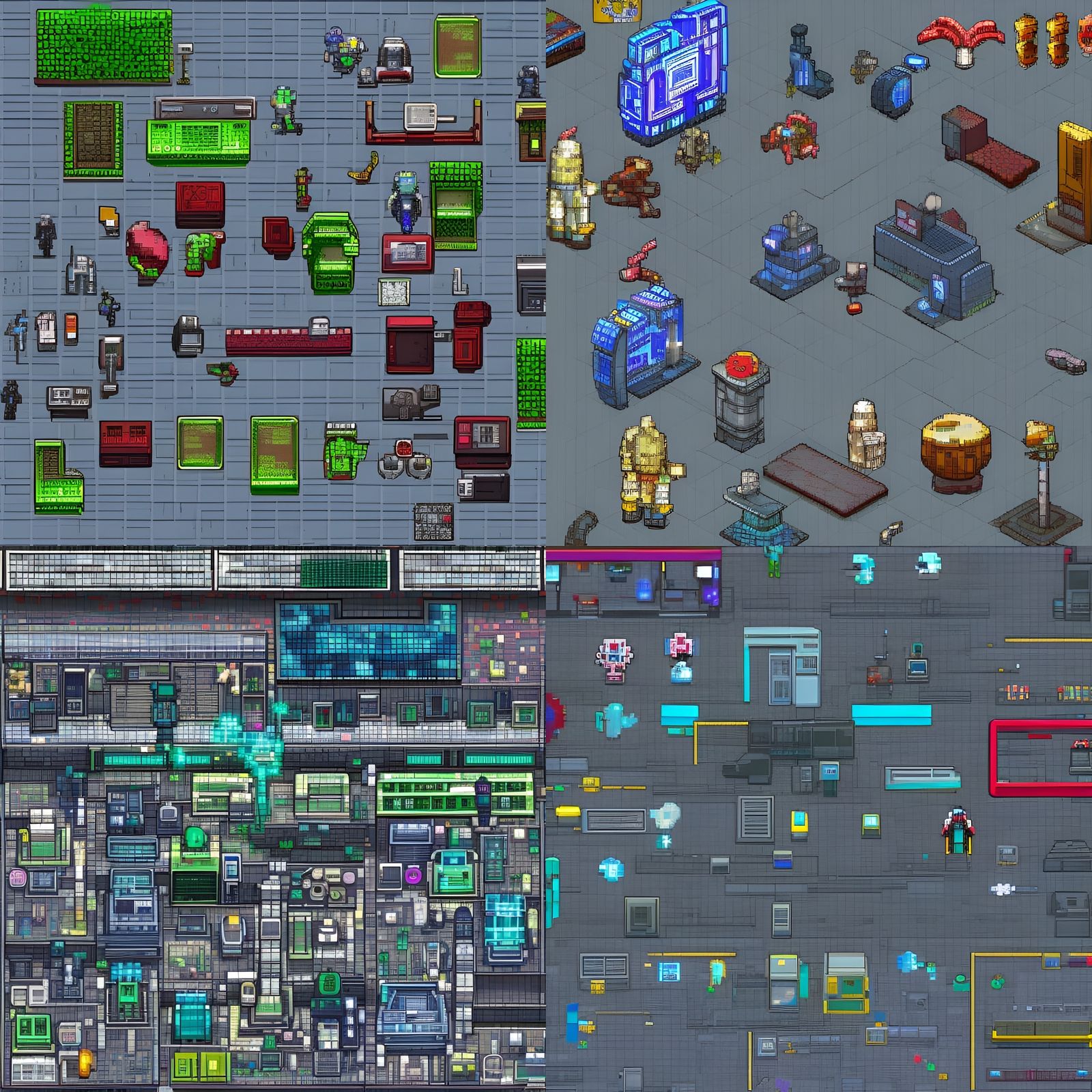 a cyberpunk tileset for rpg maker mv