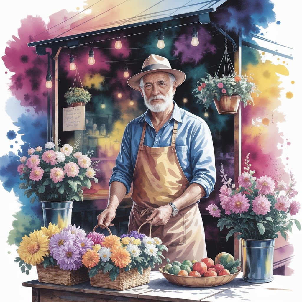 Flowers seller