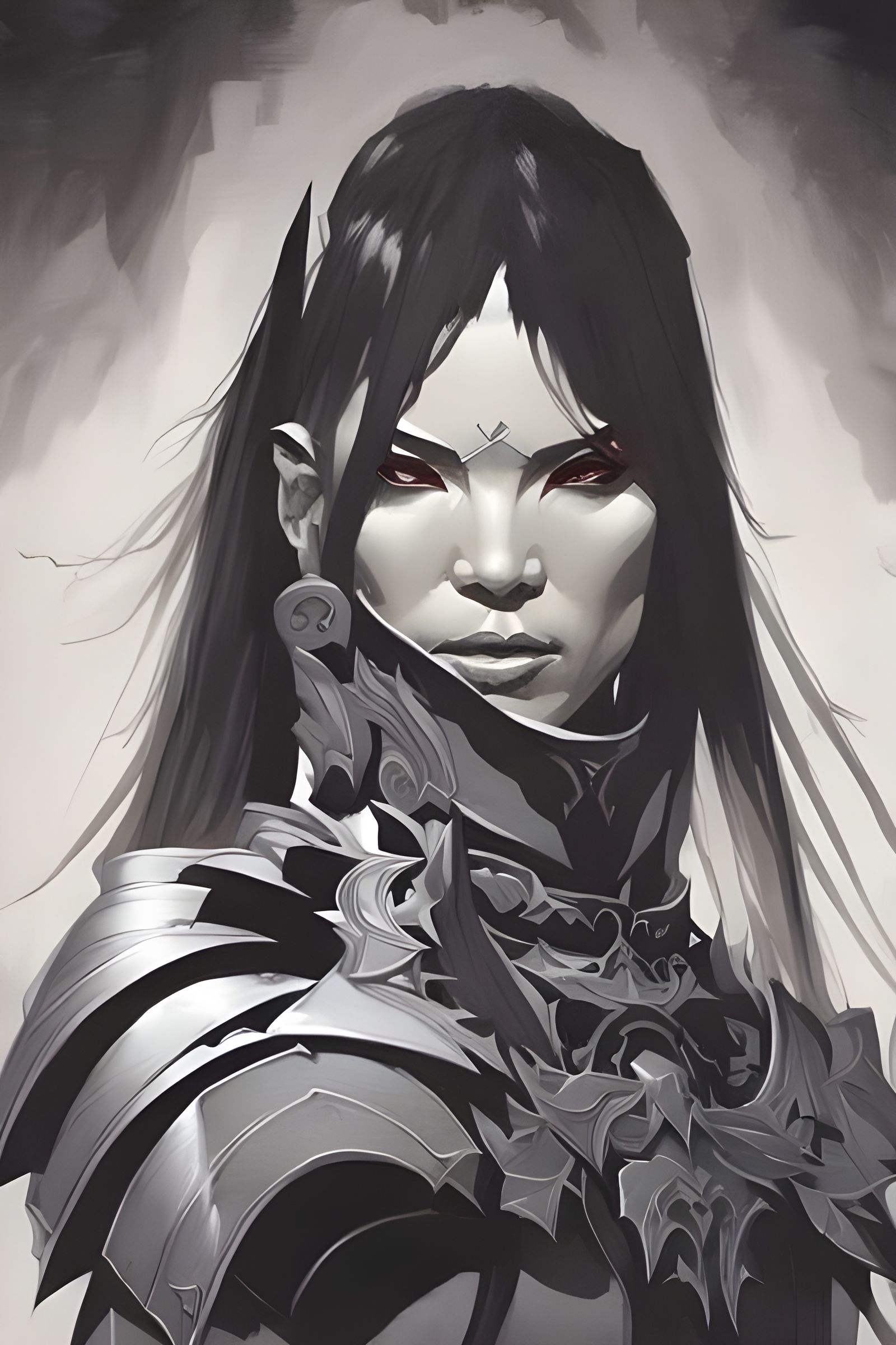 Sinister Talon Assassin Portrait in Gouache Style