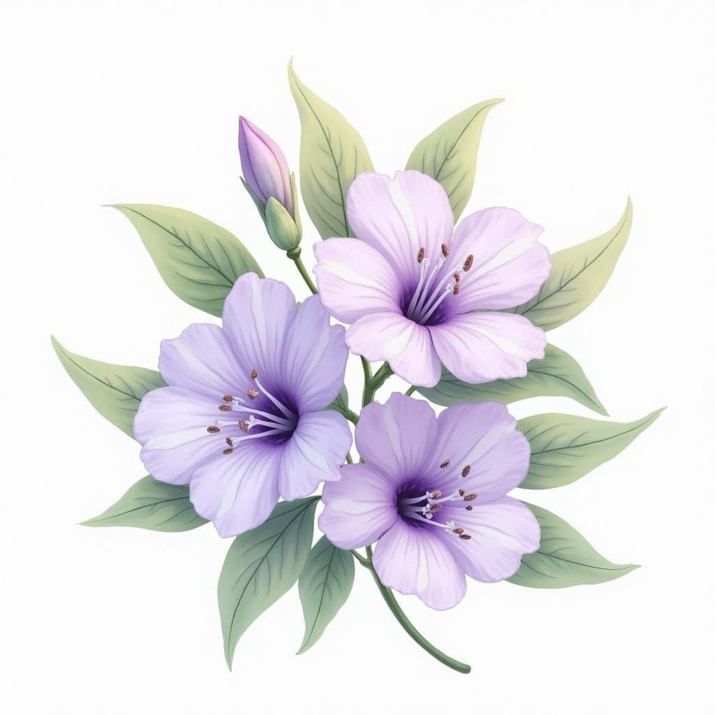 Realistic Lavender Bouquet in Digital Art