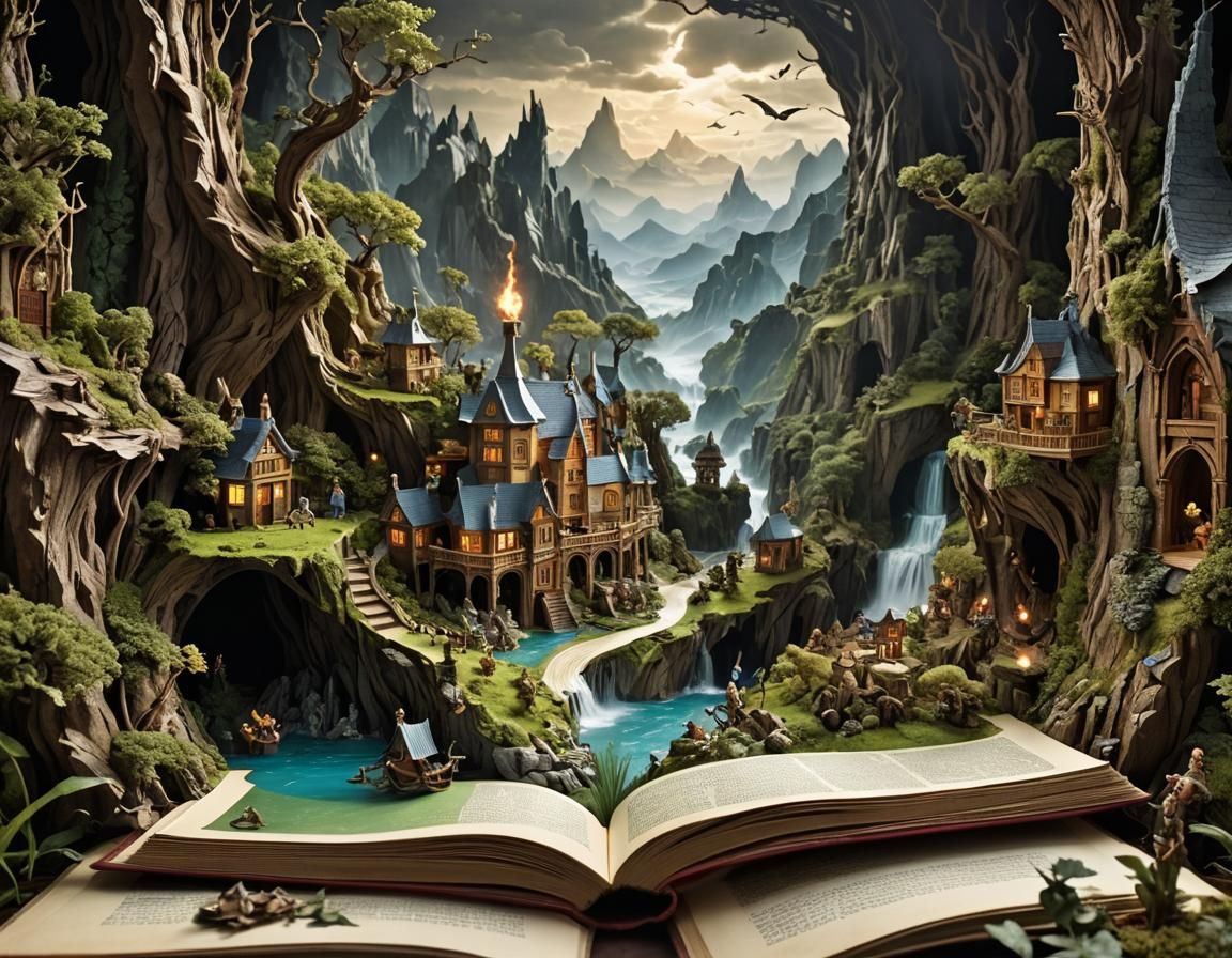 Fantasy Papercraft Pop-Up Book: A Miniature World