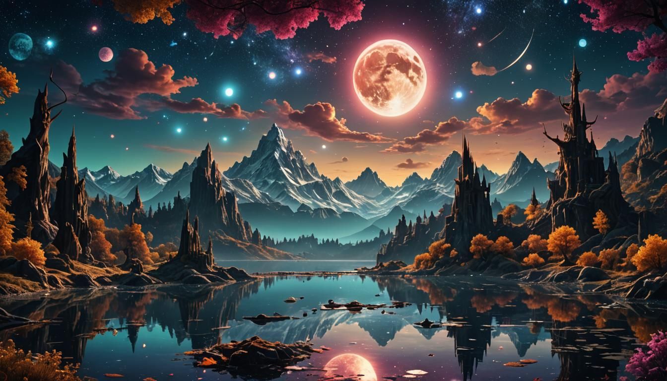 Epic cinematic brilliant stunning intricate meticulously detailed dramatic atmospheric maximalist Scene, sparkling magic...