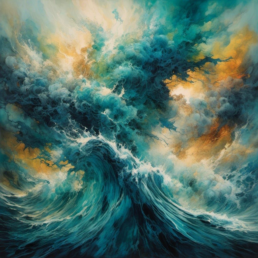 Watercolor Hot Air Balloon with Rainbow