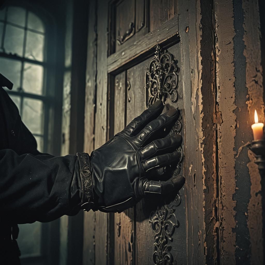 Menacing Figure in Haunted Asylum: Dark Fantasy Horror