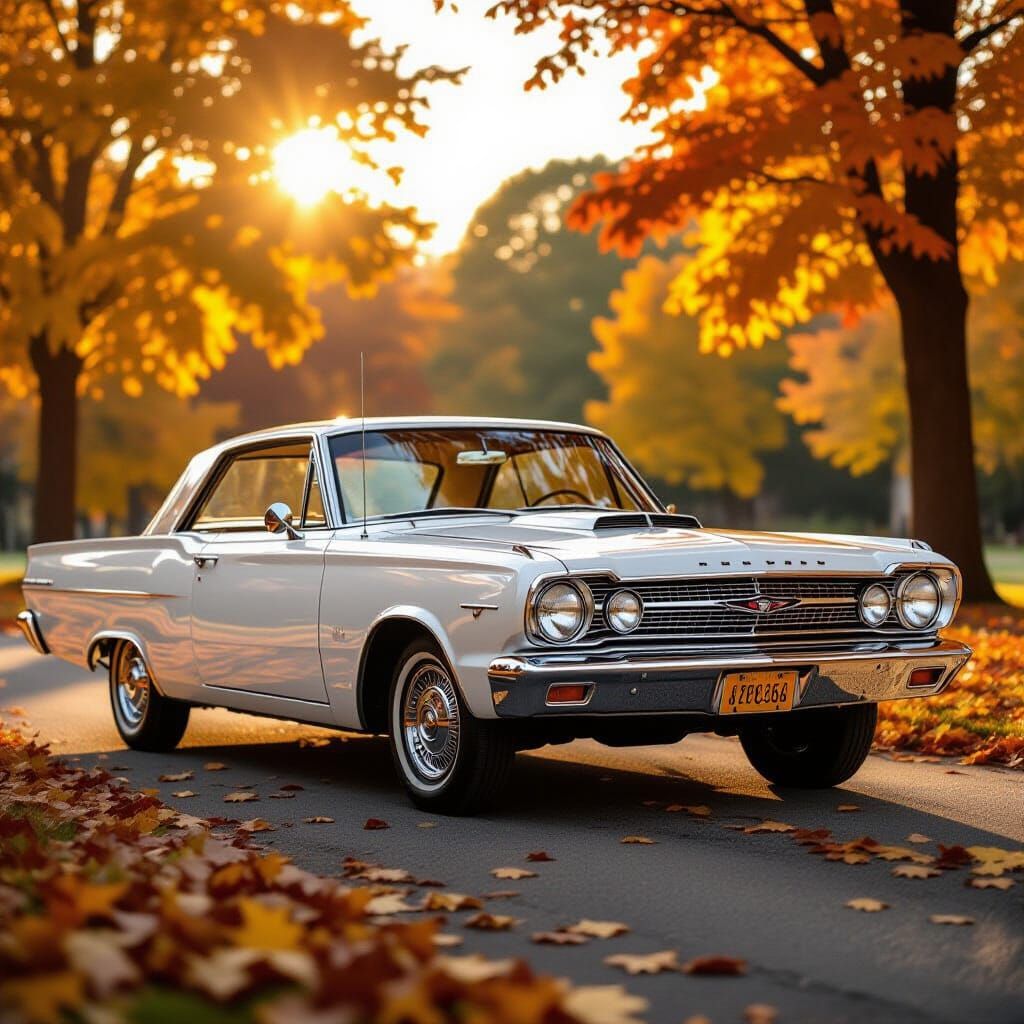 1966 Dodge Dart Classic Car in Autumn Light