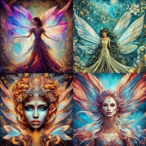 Ethereal Fairy of Dreams in a Misty Landscape