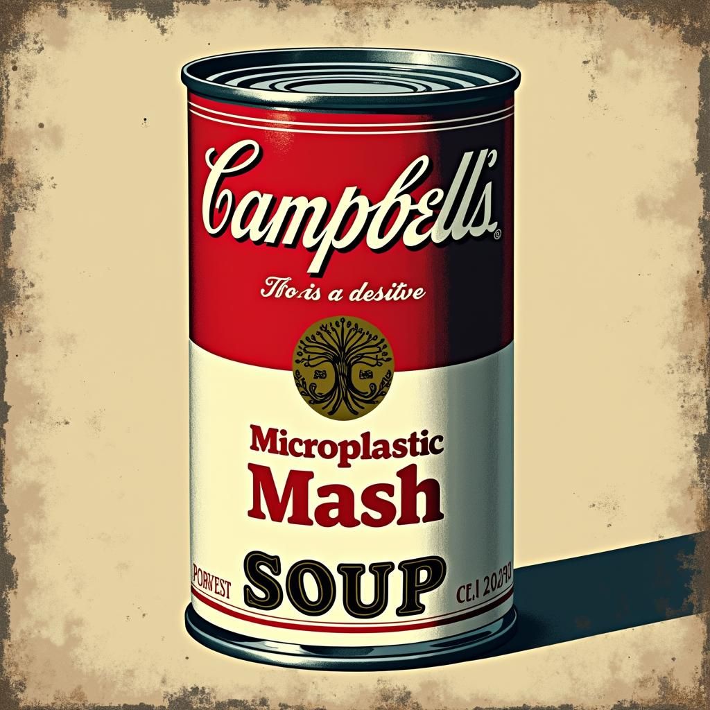 Campbell's Microplastic Soup: Pop Art Satire