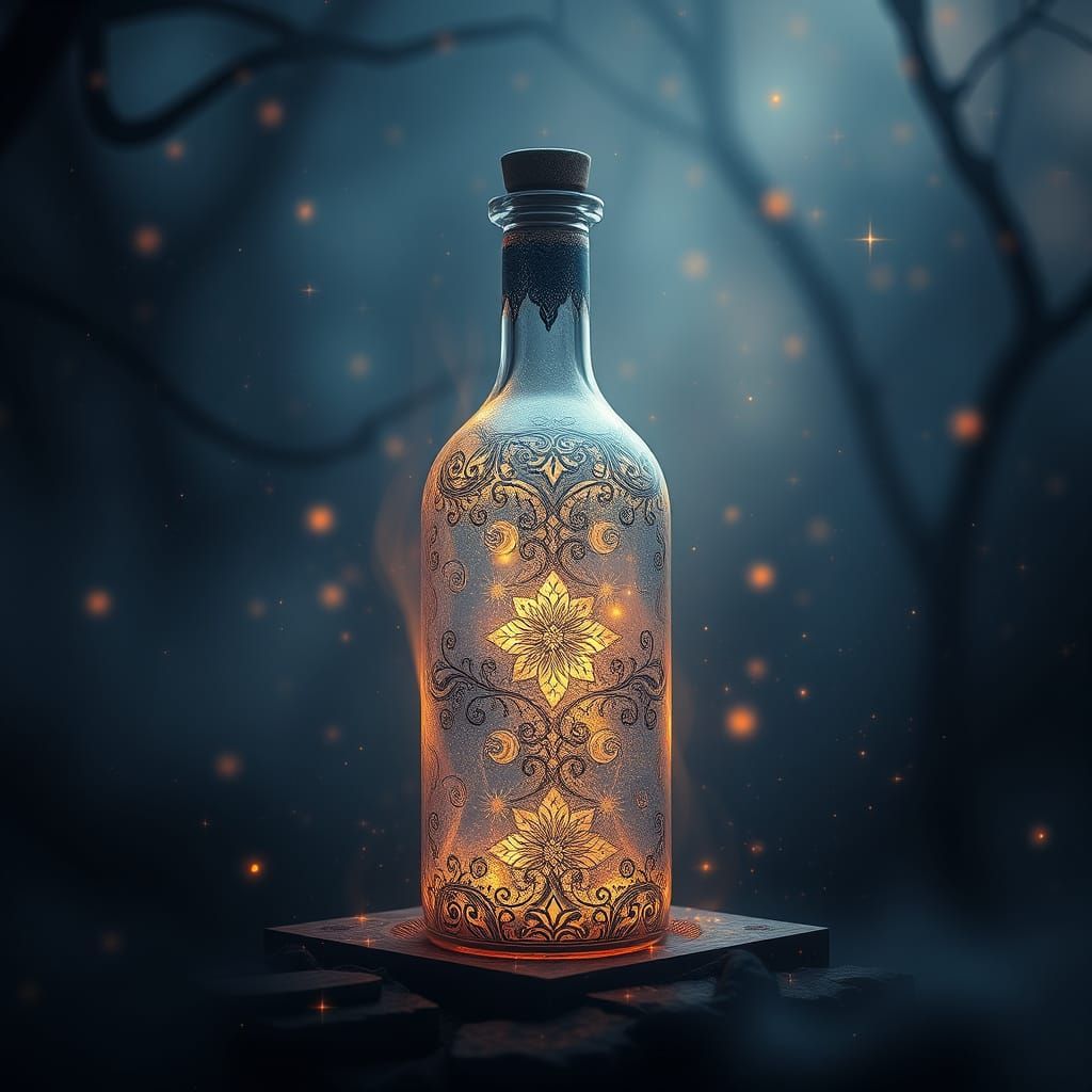 Ethereal Twilight Vessel Captures Star Dreams