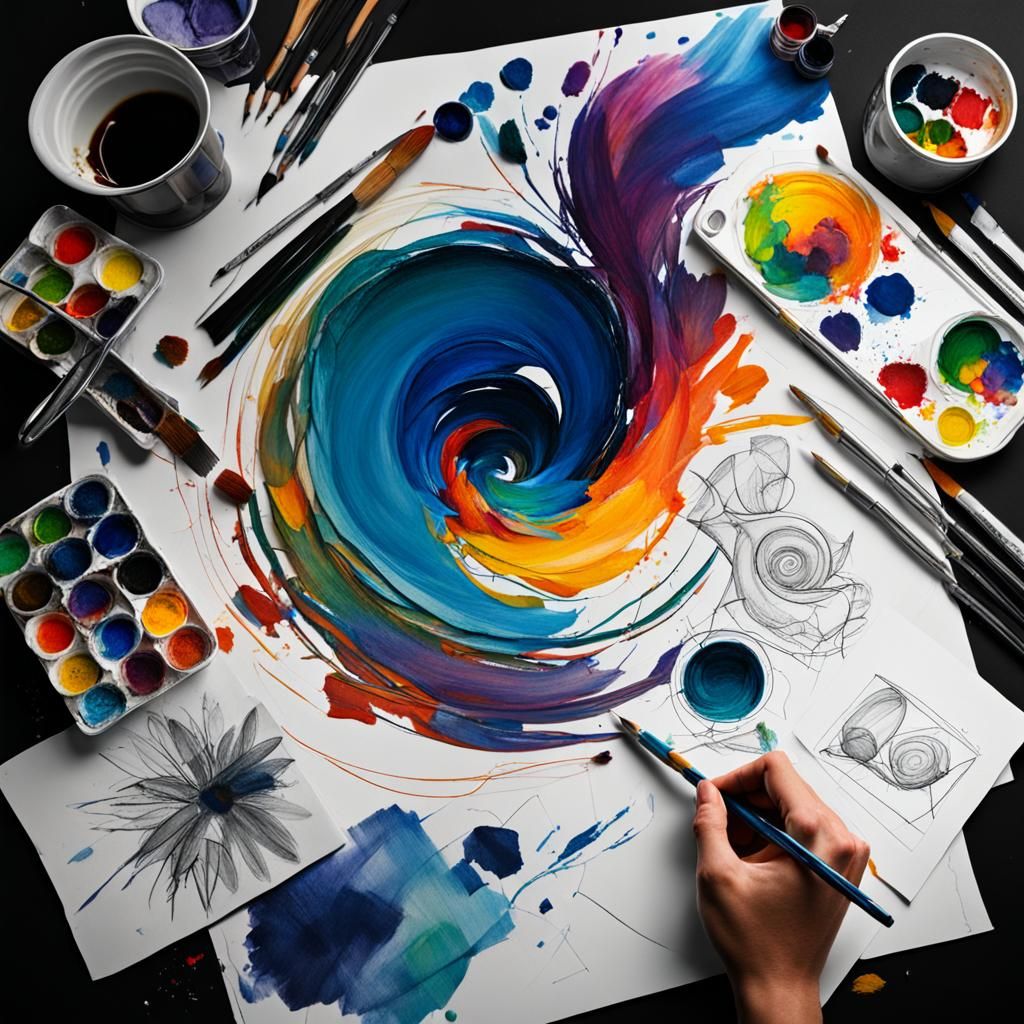 Artistic Process Visualized by AI