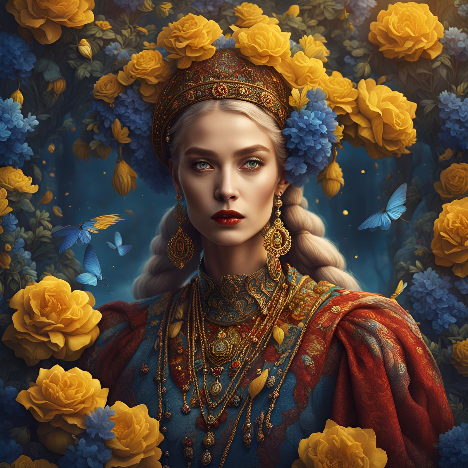 Lesya Ukrainka on Vogue Cover: Detailed Digital Painting