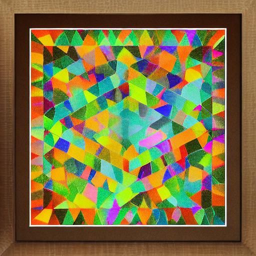 Abstract Geometric Painting with Water and Fractures