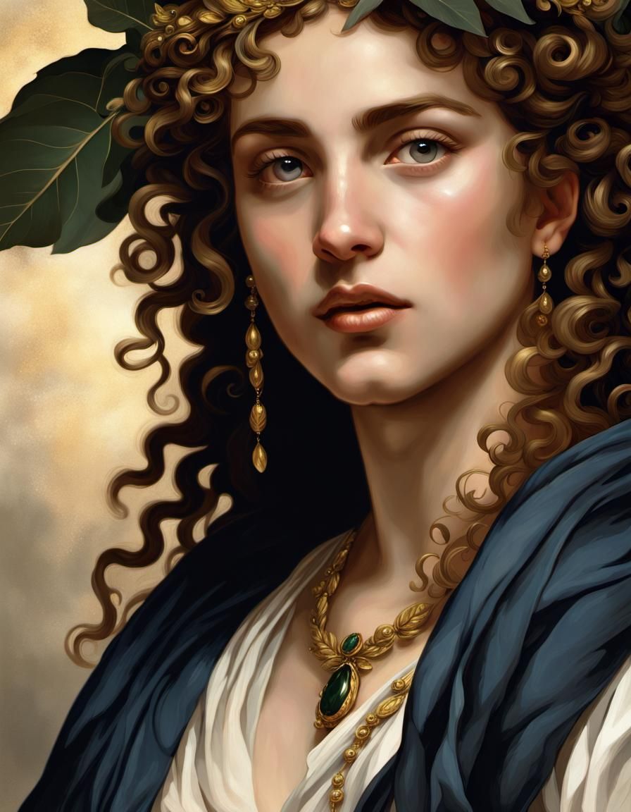 Goddess Portrait in Baroque Digital Art Style