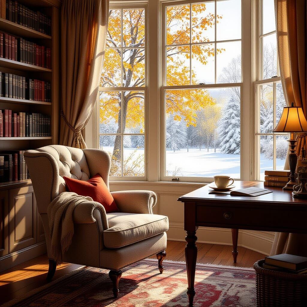 Cozy Home Office in Rockwell Style