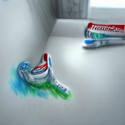I Pee Toothpaste Photorealism