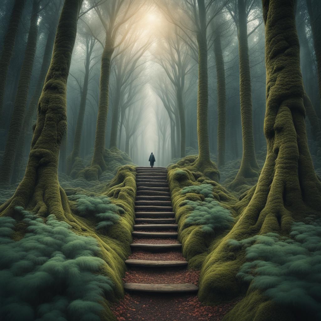 Mystical Forest Optical Illusions: Digital Matte Painting