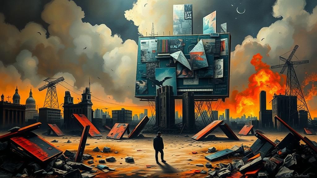 Apocalyptic Wasteland in Surreal Dystopian Style