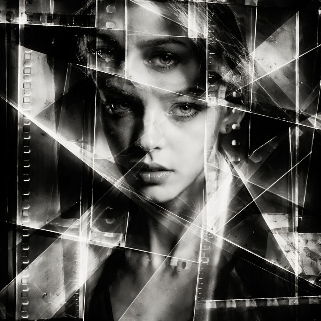 Abstract Portrait in Cubist Style