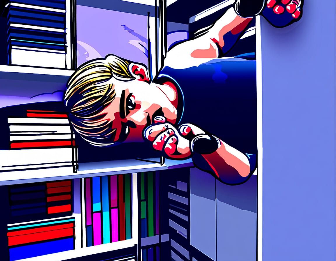 Cute Anime Boy in Vibrant Cel-Shaded Background