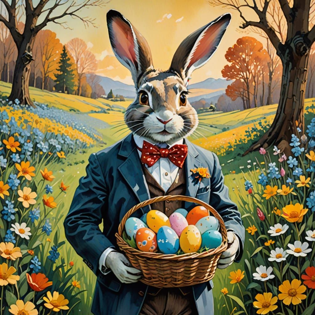 Norman Rockwell easter egg easter bunny