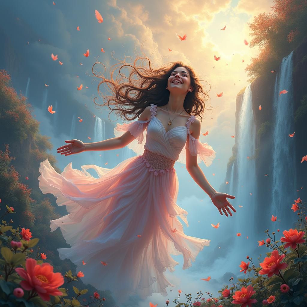 Ethereal Maiden in Dreamscape Fantasy Art