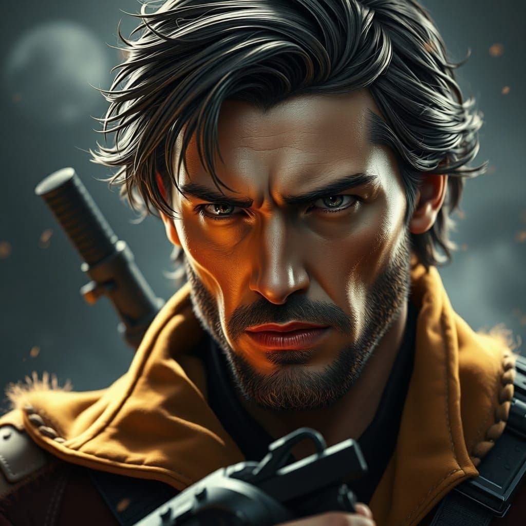 Muscular Rebel Spy in Detailed Fantasy Concept Art