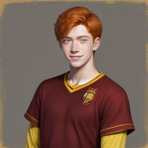 Happy Portrait of a Handsome Hogwarts Student