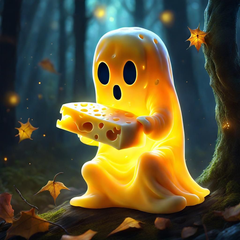 Adorable Cheesy Ghost.