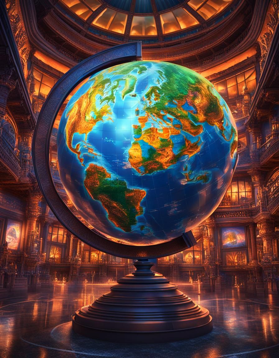 A globe view is focused on North America the word "Google, what time is it really" in large bold neon letters appears in...