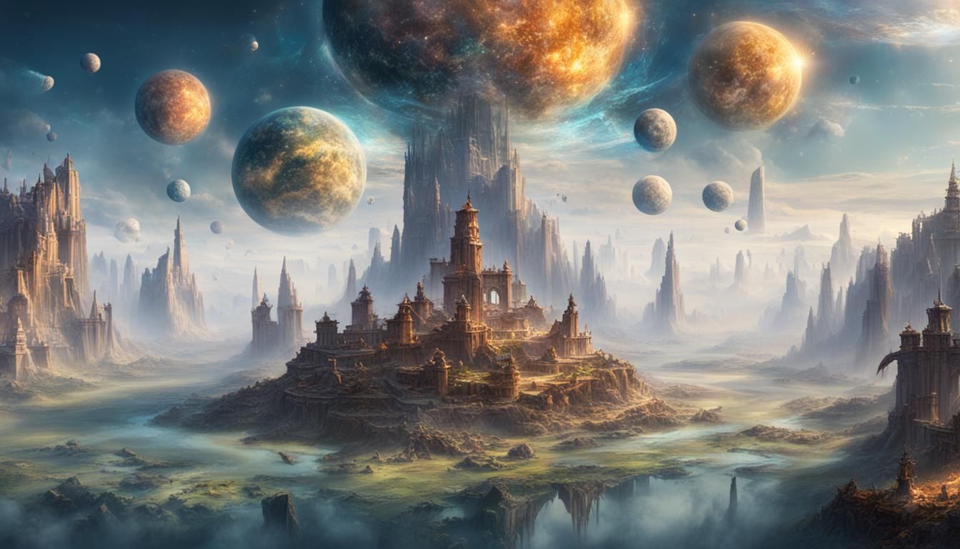 Ethereal world, fantasy peaceful , beautiful particles float...