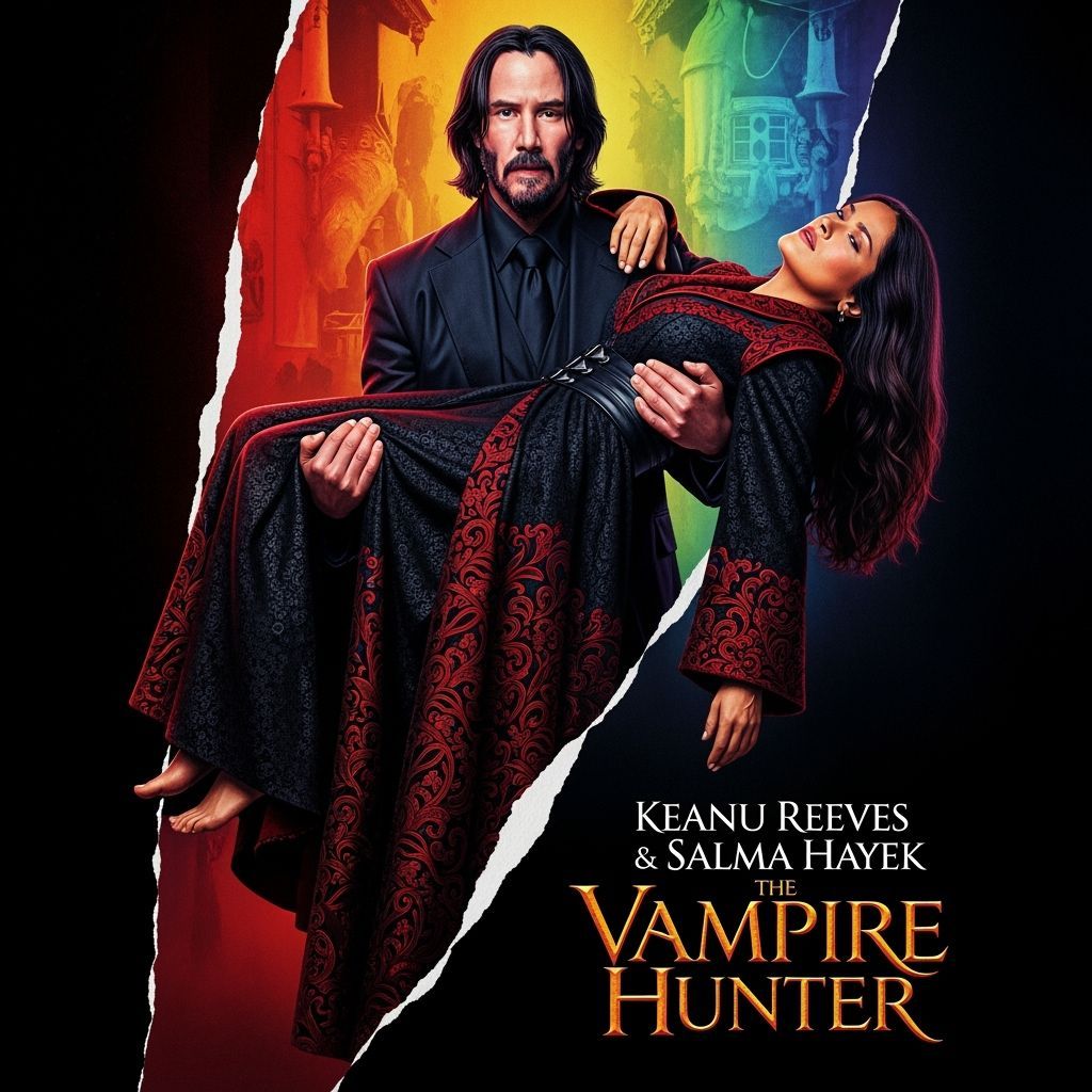 Vampire Hunter Movie Poster with Keanu Reeves