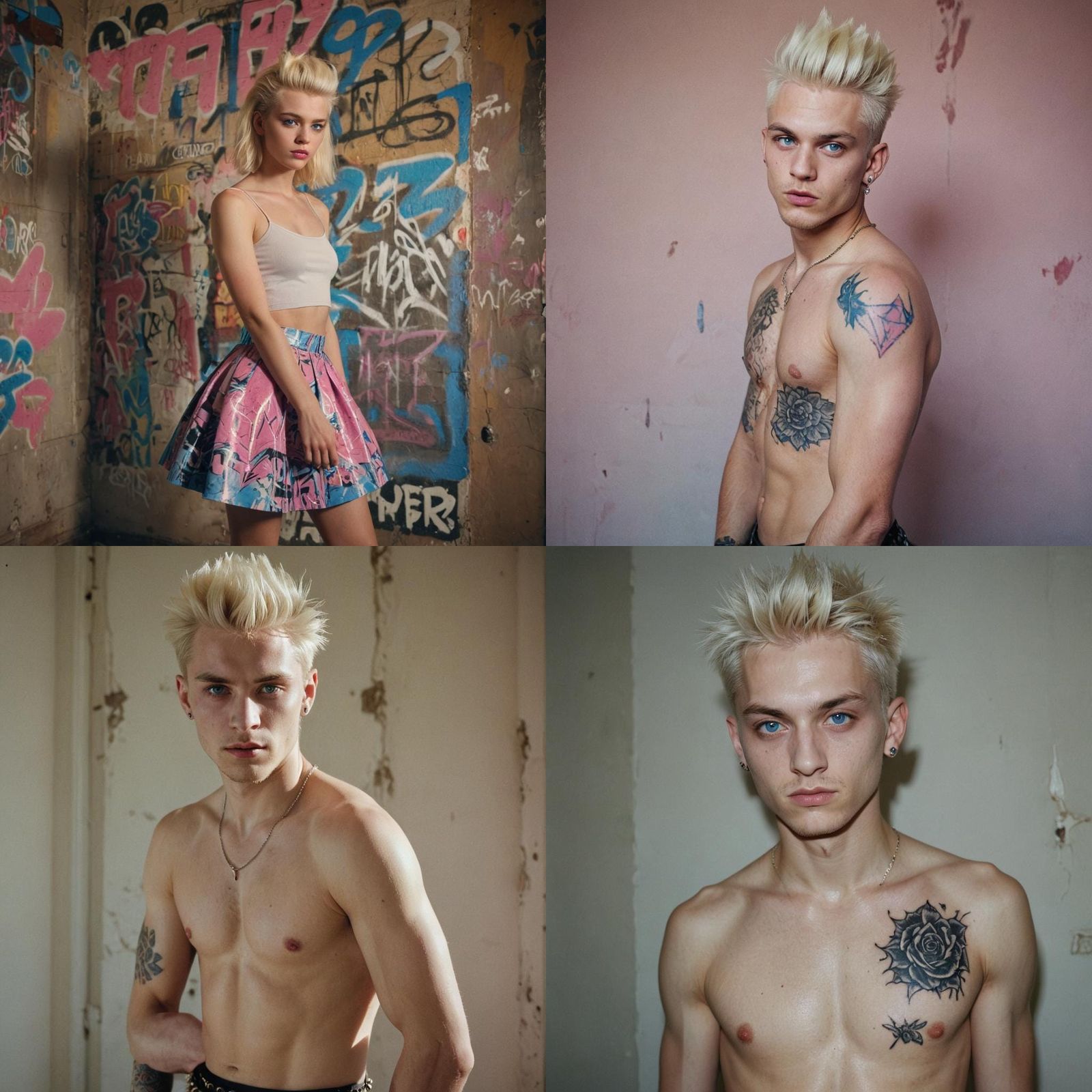 Cinematic Portrait of a Young Man with Spiked Hair