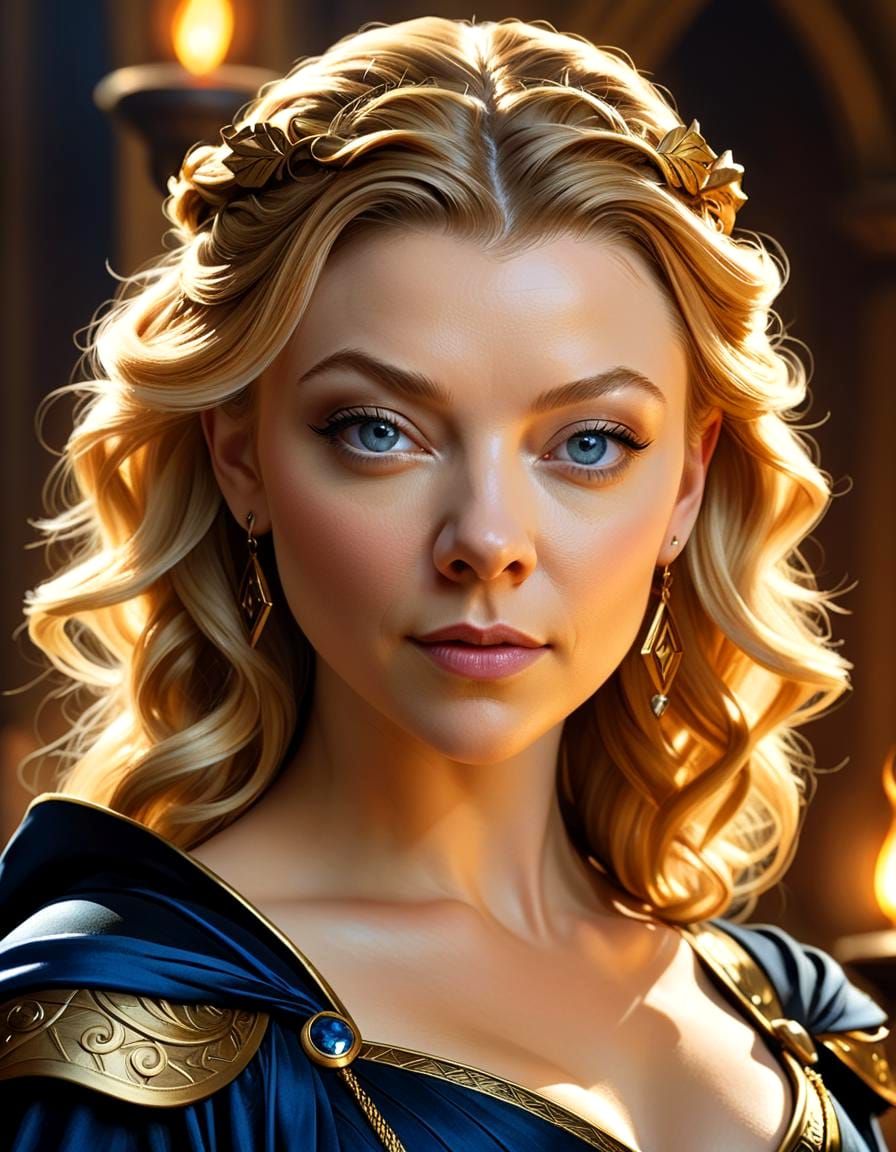 Natalie Dormer as Alluring Sorceress: Digital Painting