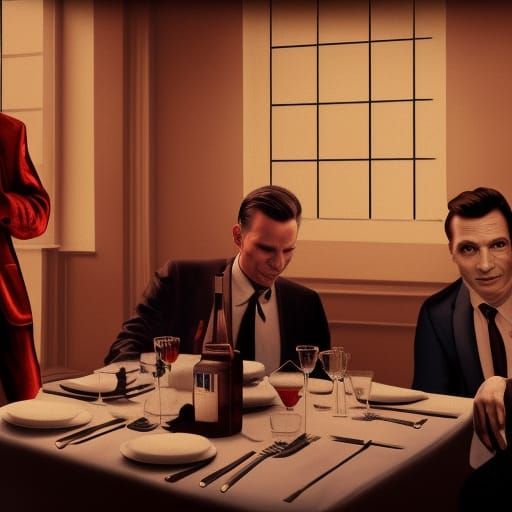 Frank Sinatra and Patrick Bateman at Dorsia