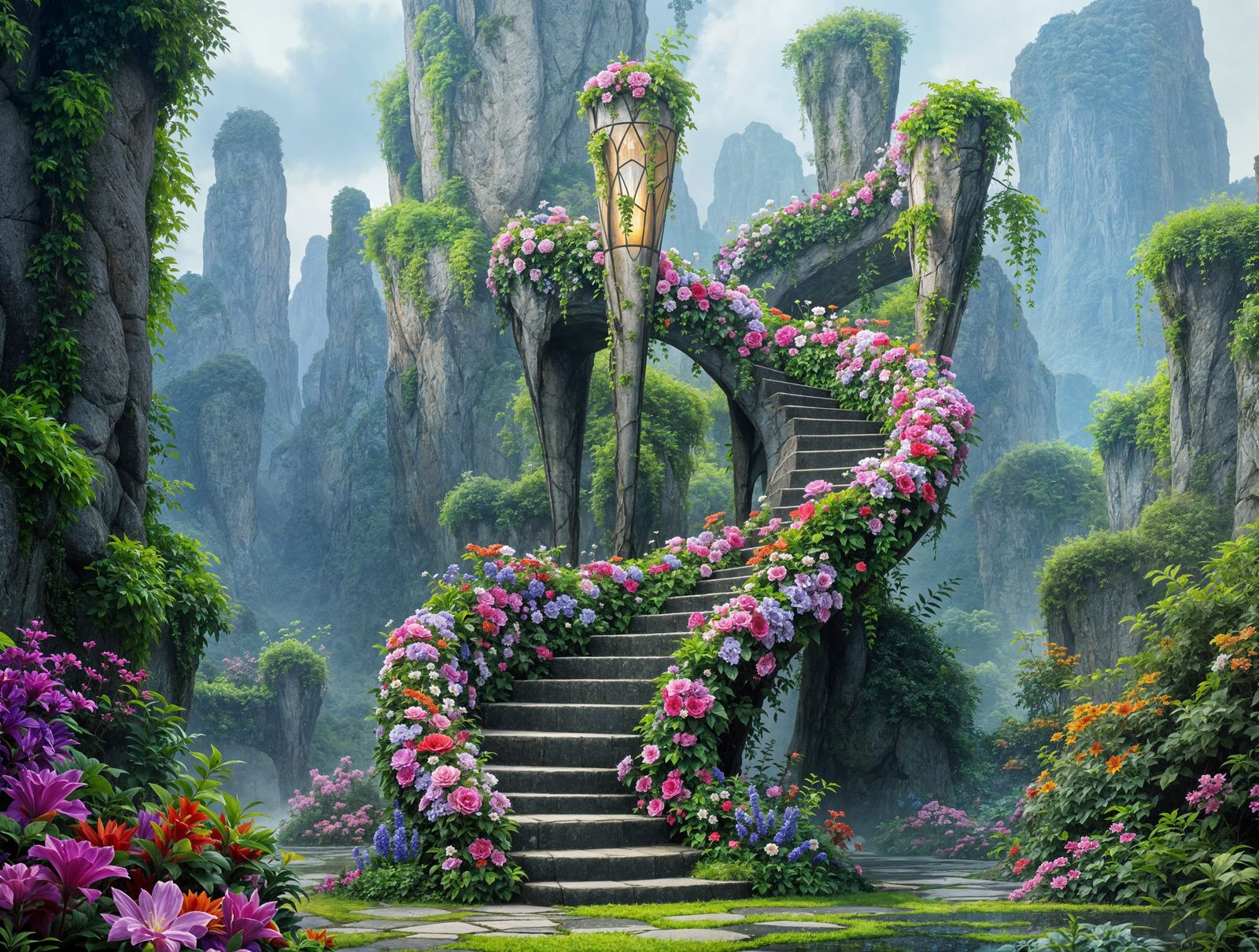 Mystical Staircase in Bloom