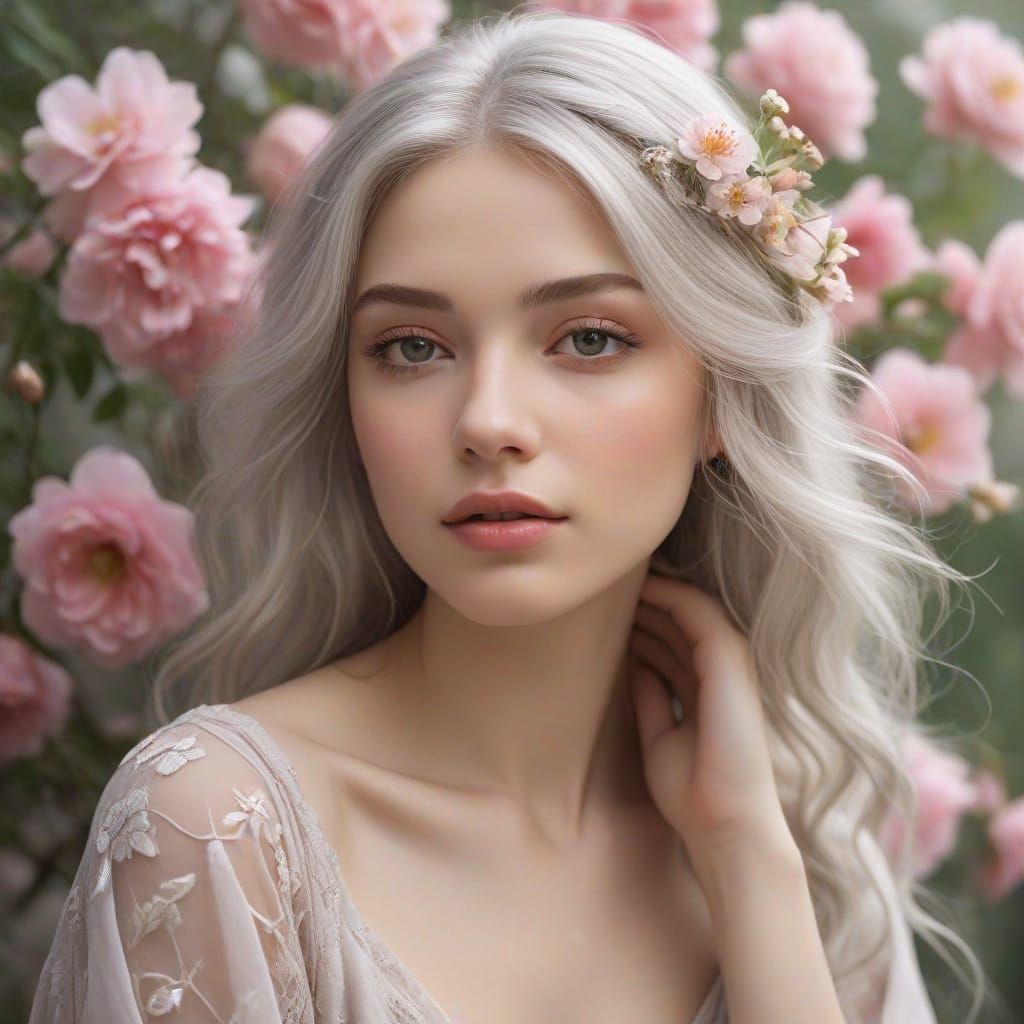 Ethereal Goddess in Pastel Paradise