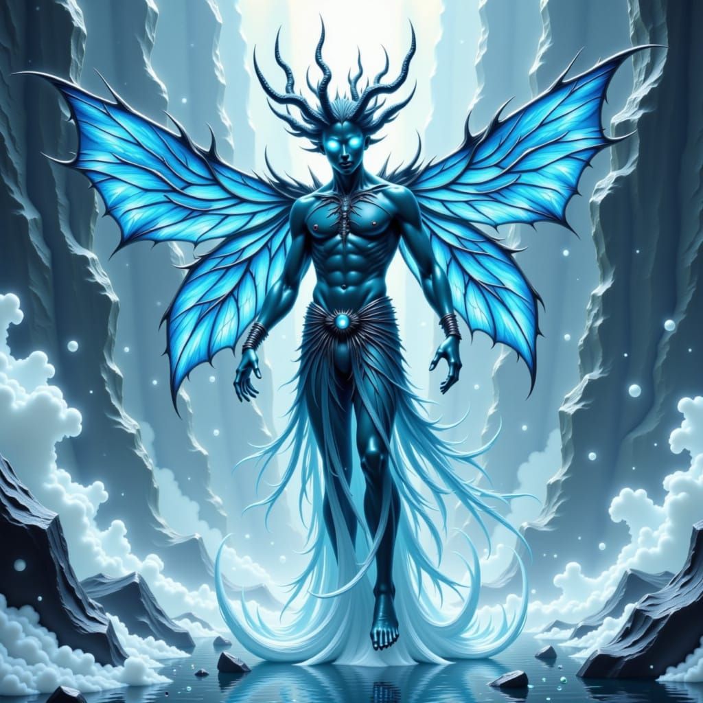 Icy Waters: Dark Futurism Meets Vibrant Emotion