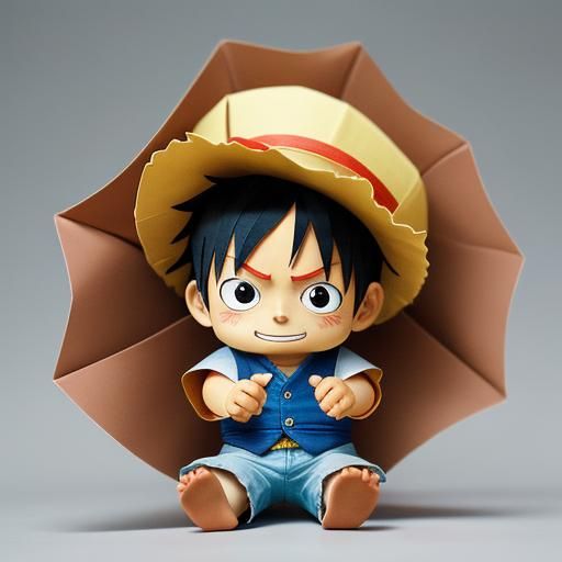 Luffy Papercraft Origami Portrait