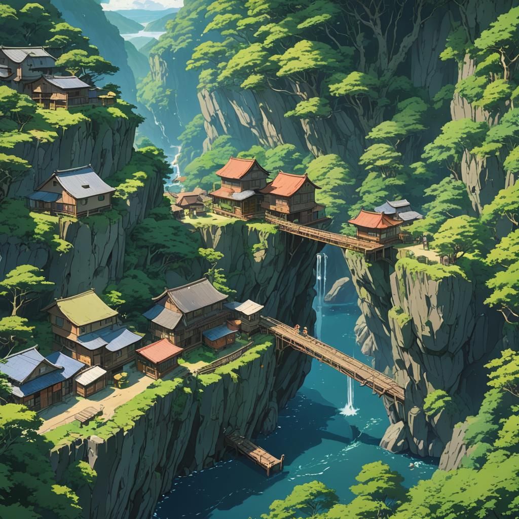 Anime Landscape Inspired by Studio Ghibli