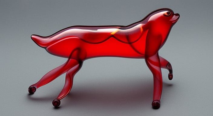 Exquisite Blown Glass Animal Sculpture