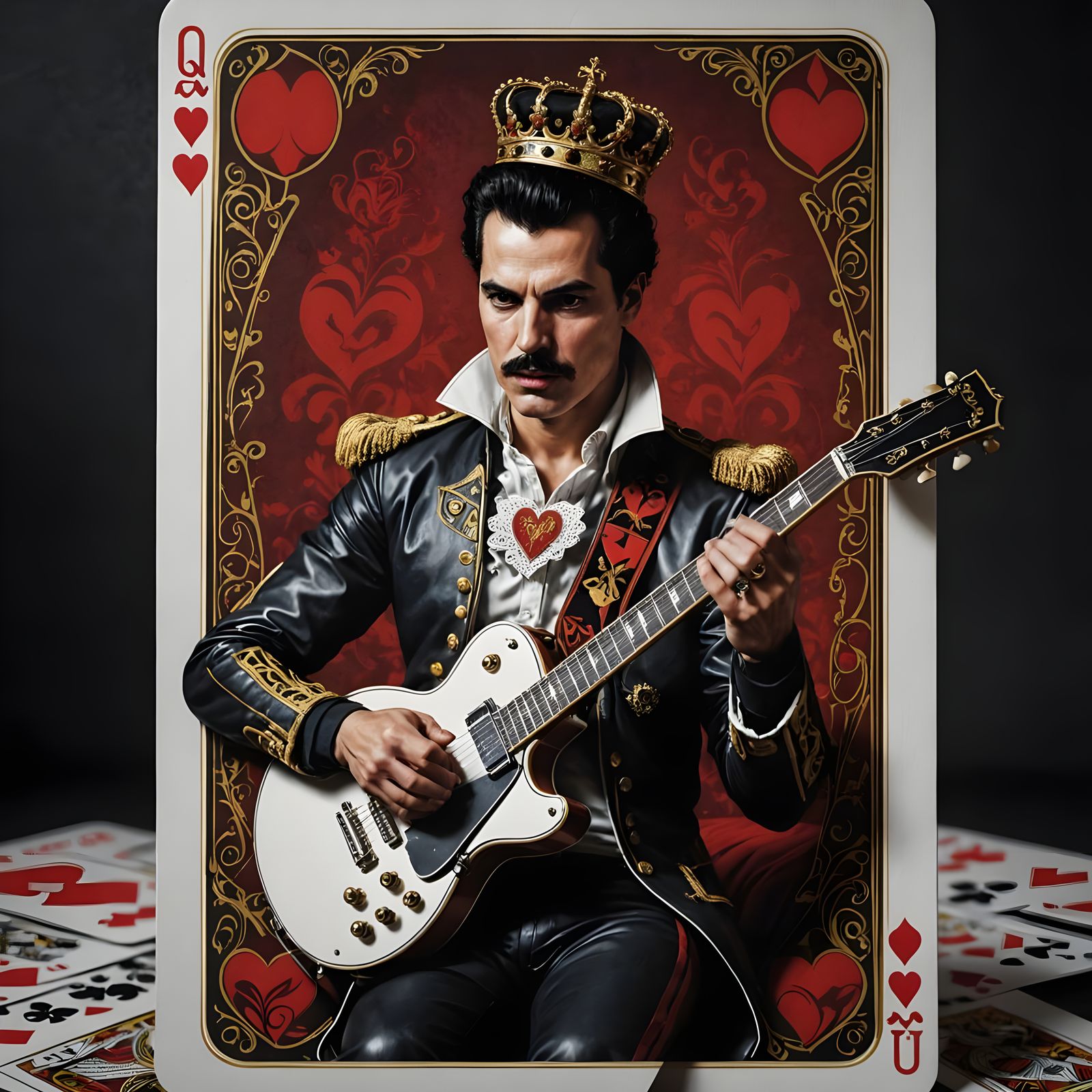 Freddie Mercury as Queen of Hearts in Dreamy Room